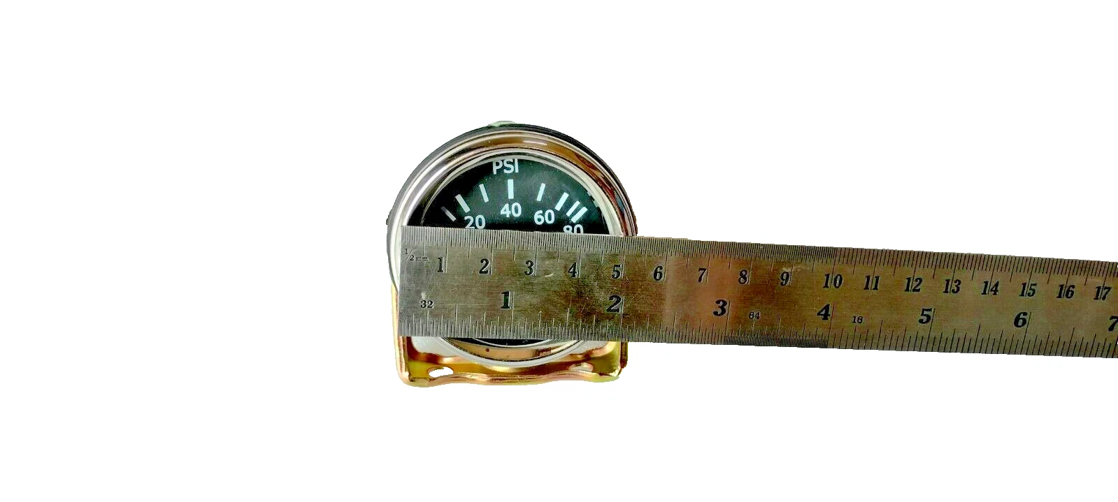 Electrical Oil Pressure Gauge Water Coolant Temp Gauge Black Chrome 52mm 2 1/16"