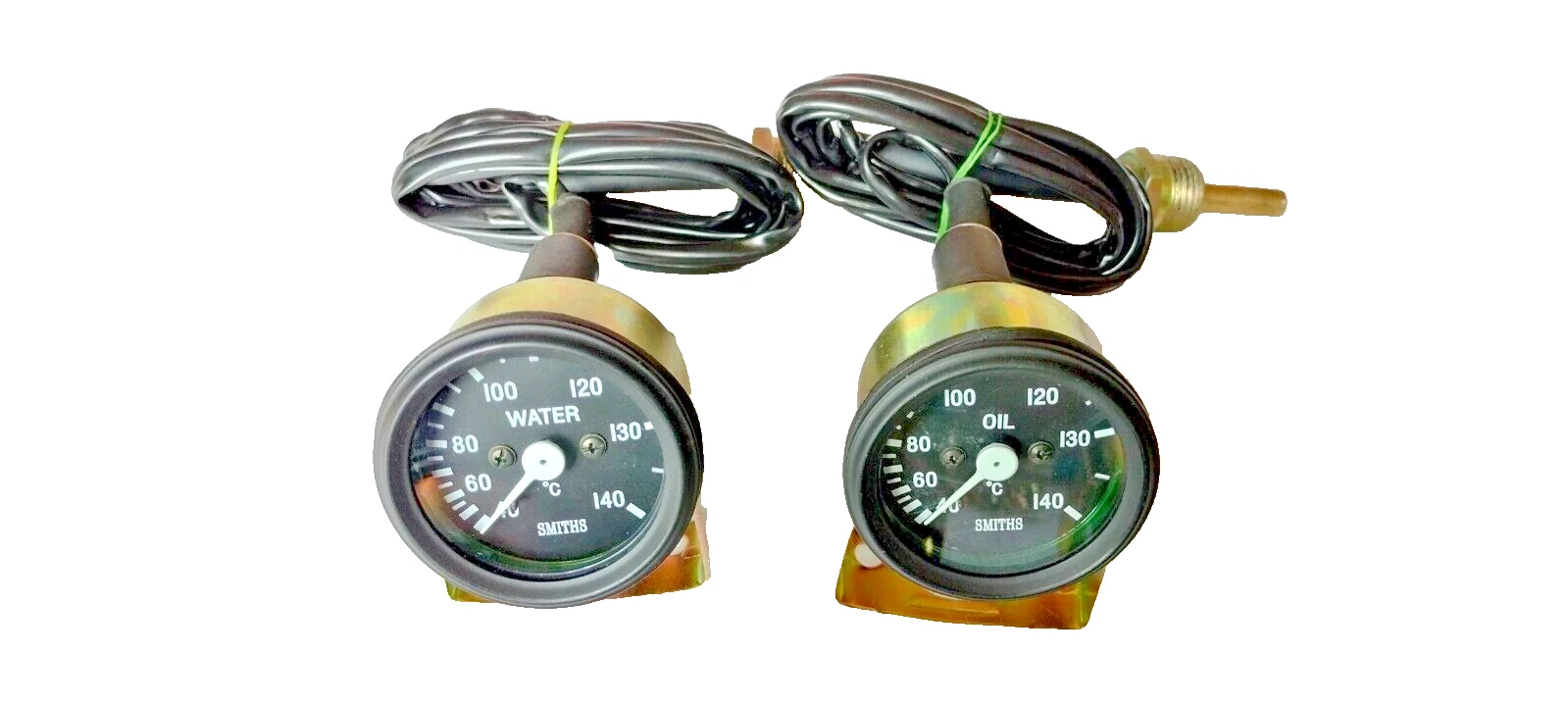 Smiths Replica Oil Temp C+ Water Temp+Oil Pressure+ Fuel+ Volt Gauge Black Bezel