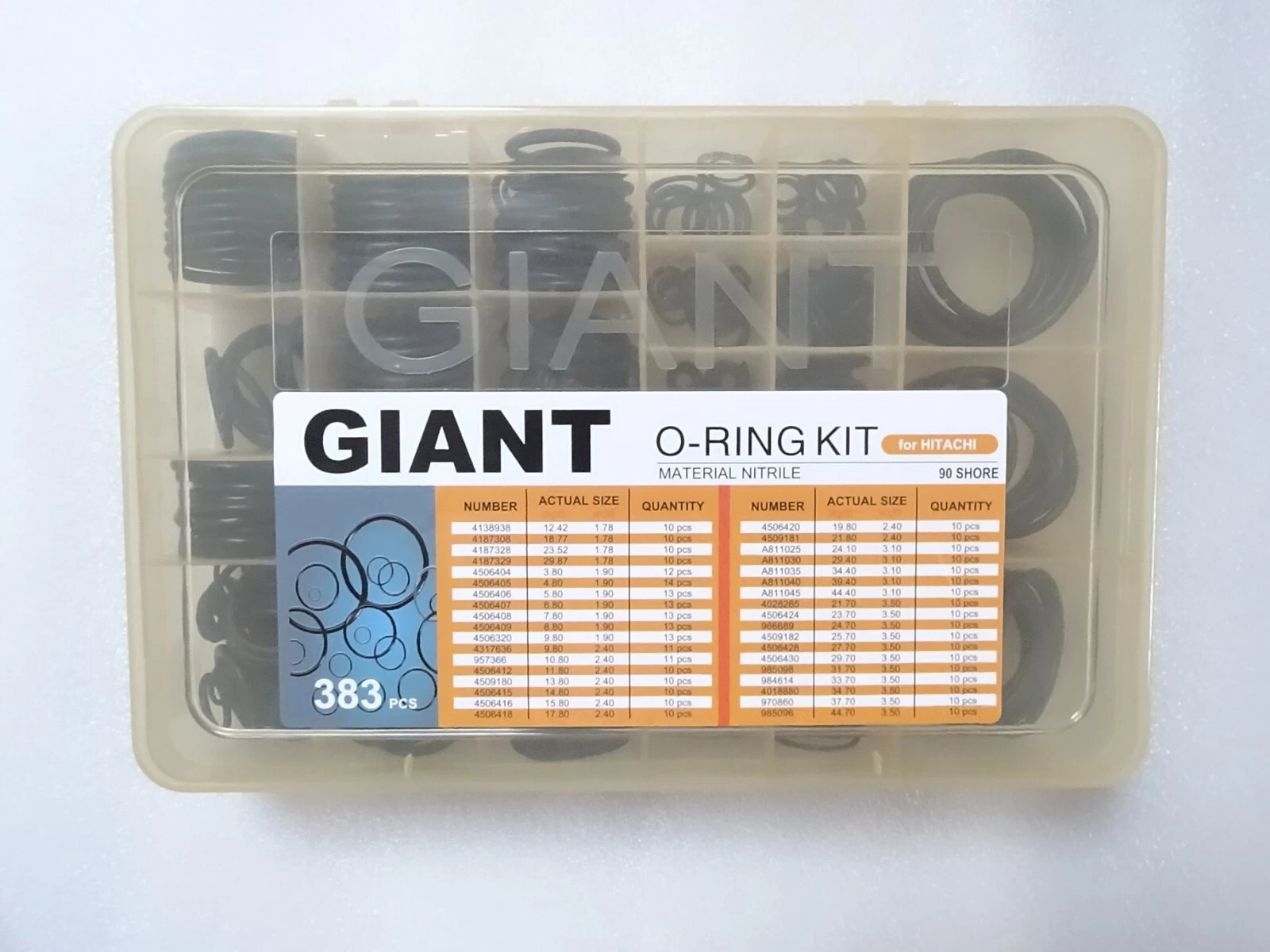 383pcs O Ring Box Seal Kit For Hitachi EX100 EX200 EX300 Excavator Repair Gasket