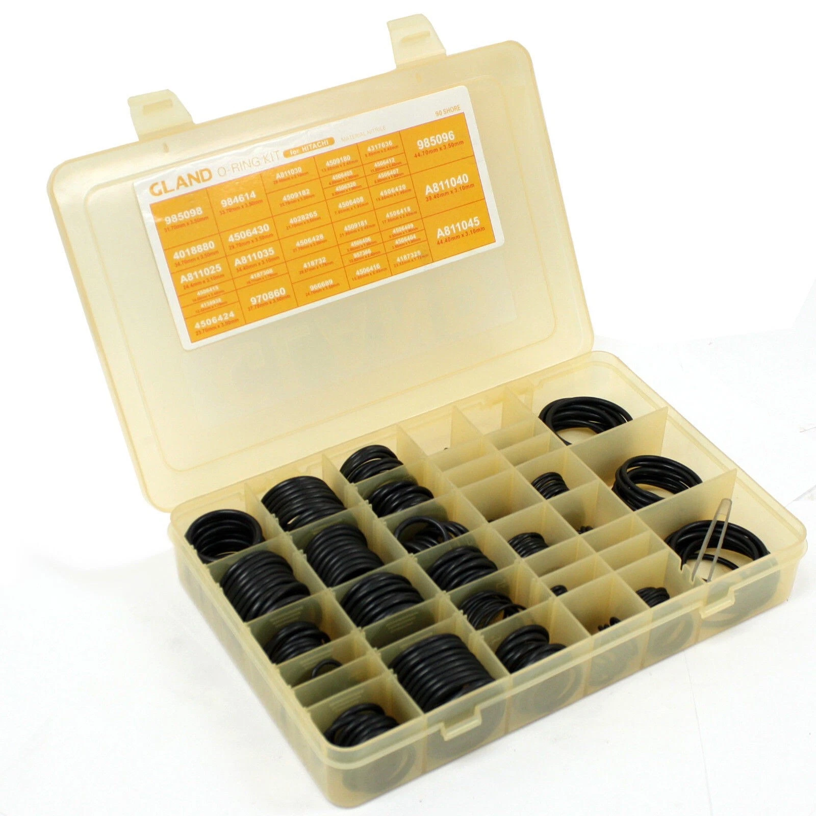 Hitachi Parts- Glant Master O Ring Seal Kit 383 Pcs Nitrile Material 90 Shore